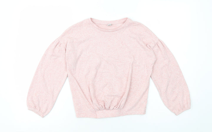 TU Girls Pink Viscose Pullover Sweatshirt Size 9 Years Pullover