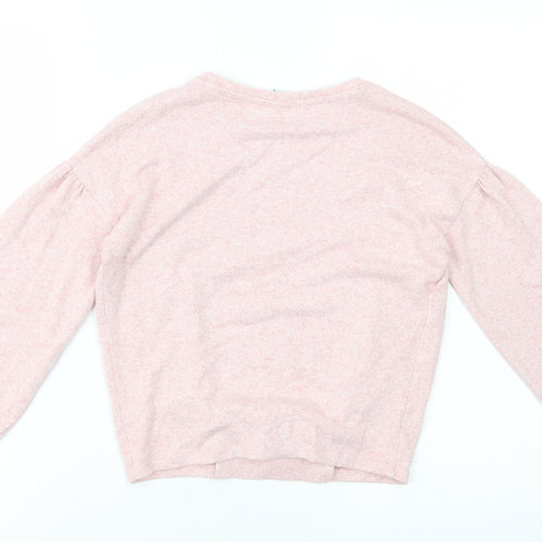 TU Girls Pink Viscose Pullover Sweatshirt Size 9 Years Pullover