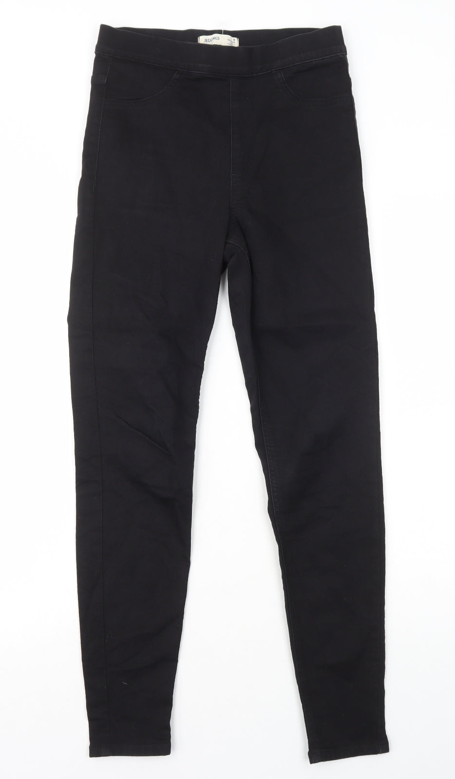 Marks and Spencer Womens Black Cotton Jegging Leggings Size 8 L27 in