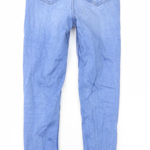F&F Womens Blue Cotton Skinny Jeans Size 6 L26 in Regular Zip