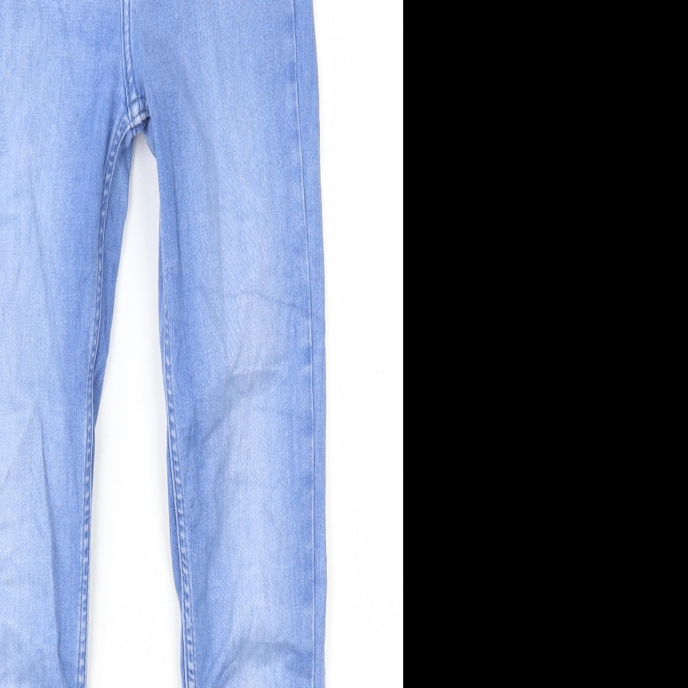 F&F Womens Blue Cotton Skinny Jeans Size 6 L26 in Regular Zip