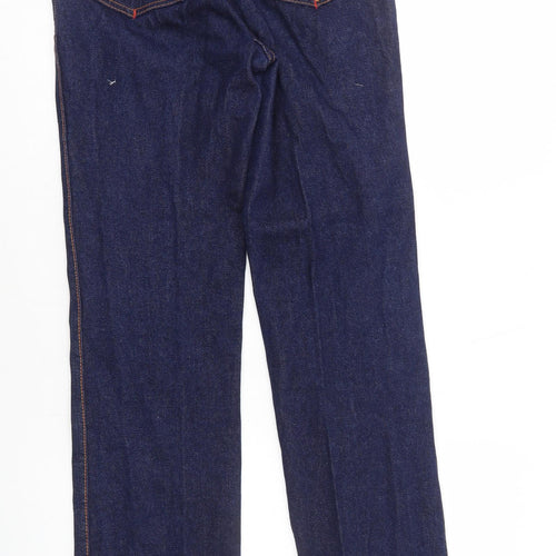 Dena Womens Blue Cotton Straight Jeans Size 8 L33 in Regular Zip