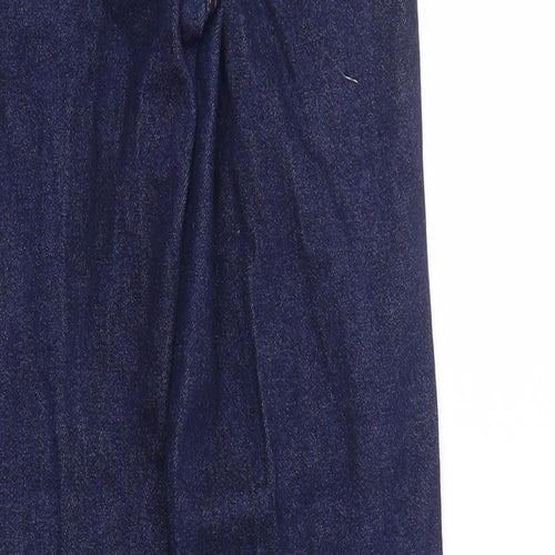 Dena Womens Blue Cotton Straight Jeans Size 8 L33 in Regular Zip