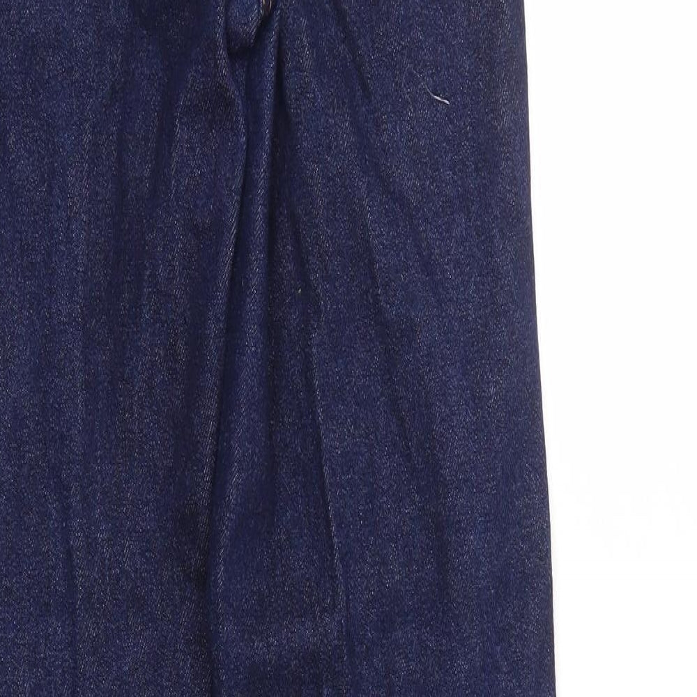 Dena Womens Blue Cotton Straight Jeans Size 8 L33 in Regular Zip