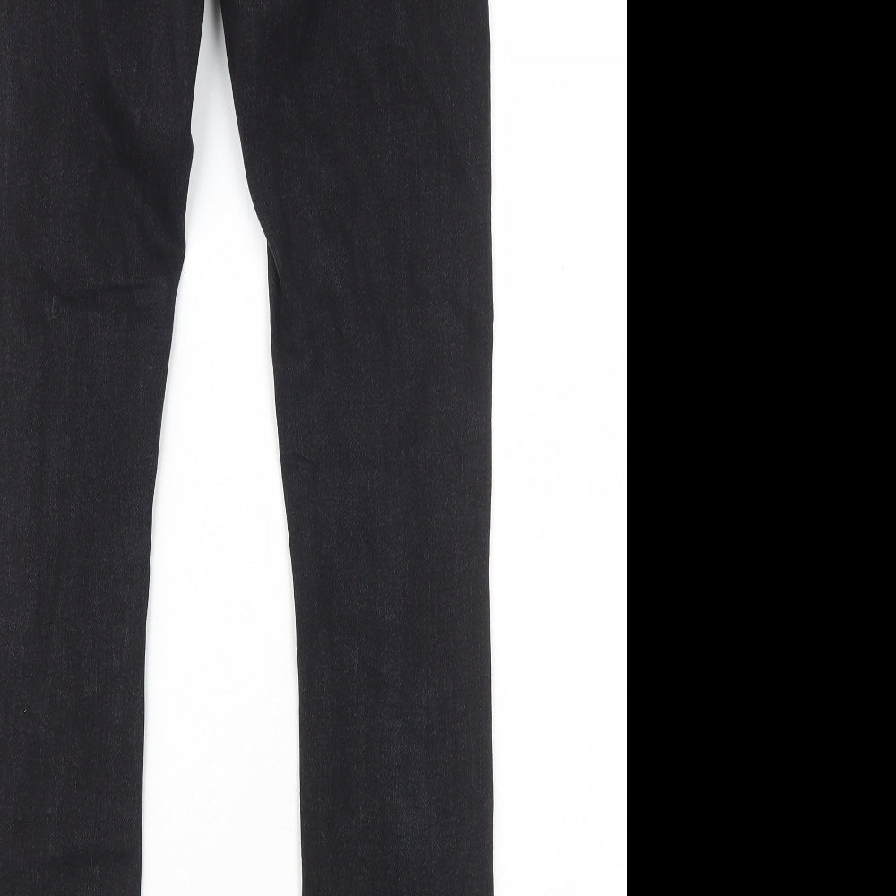 Primark Womens Black Cotton Skinny Jeans Size 10 L30 in Regular Zip