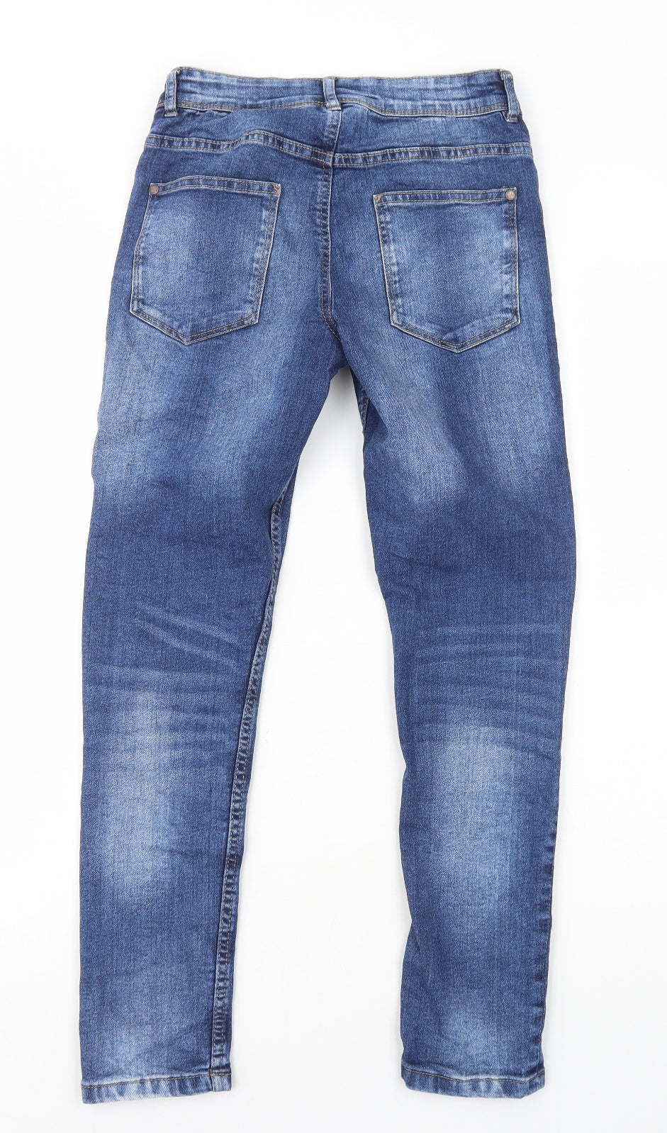 NEXT Boys Blue Cotton Skinny Jeans Size 12 Years L26 in Regular Zip