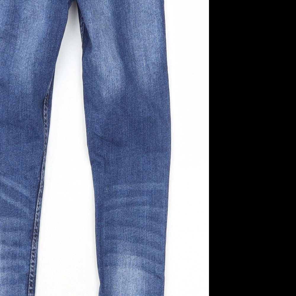 NEXT Boys Blue Cotton Skinny Jeans Size 12 Years L26 in Regular Zip