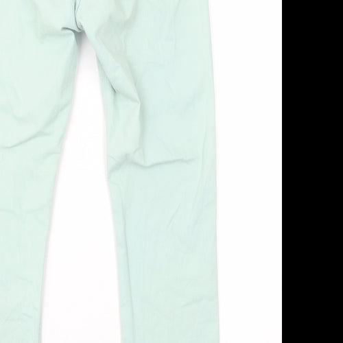 Ghost Womens Green Cotton Straight Jeans Size 12 L26 in Regular Zip