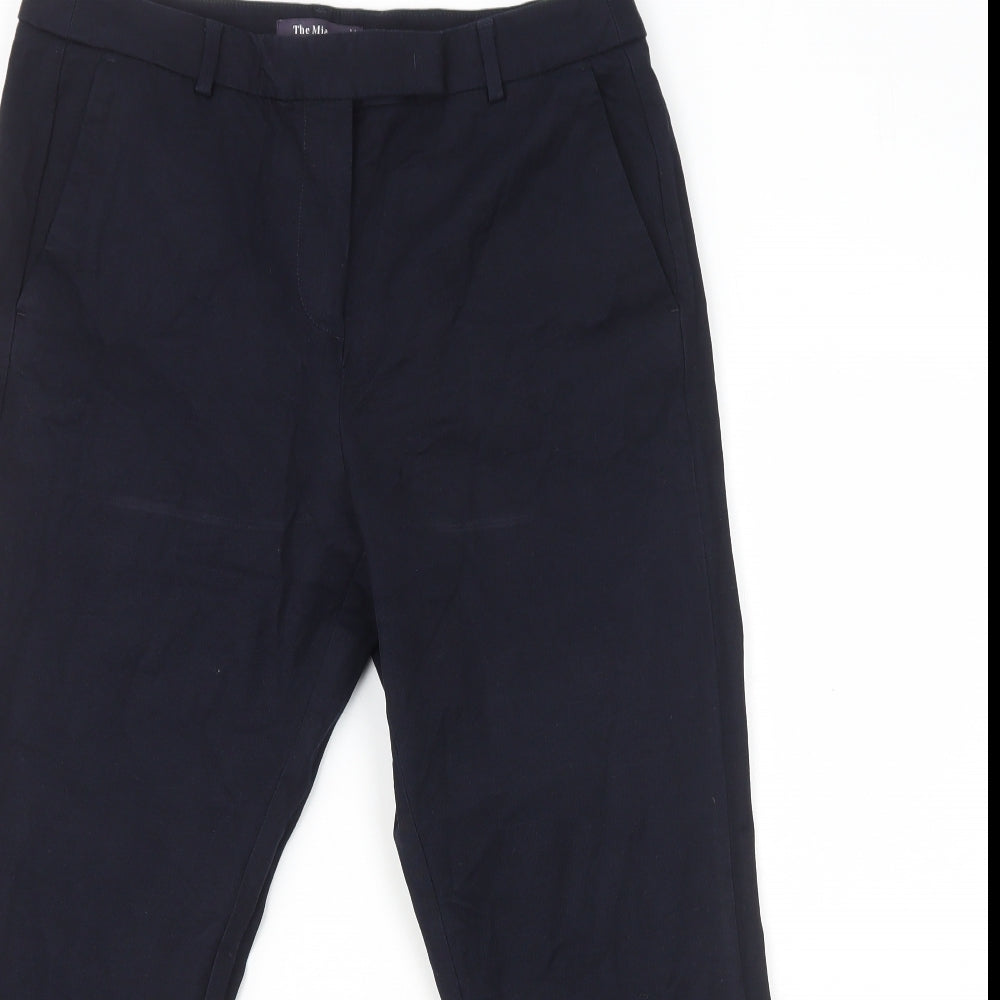 Marks and Spencer Womens Blue Viscose Dress Pants Trousers Size 14 L25 in Regular Zip