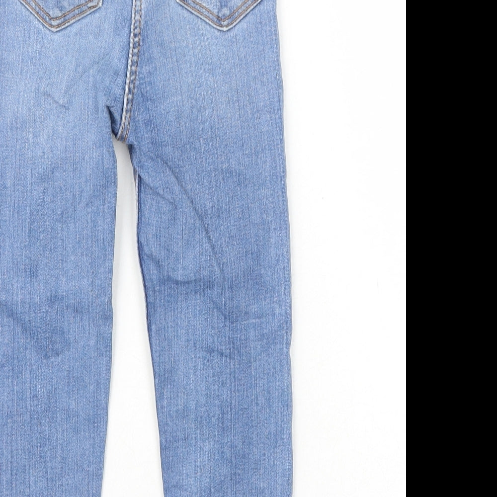 John Lewis Girls Blue Cotton Tapered Jeans Size 3 Years Regular Pullover