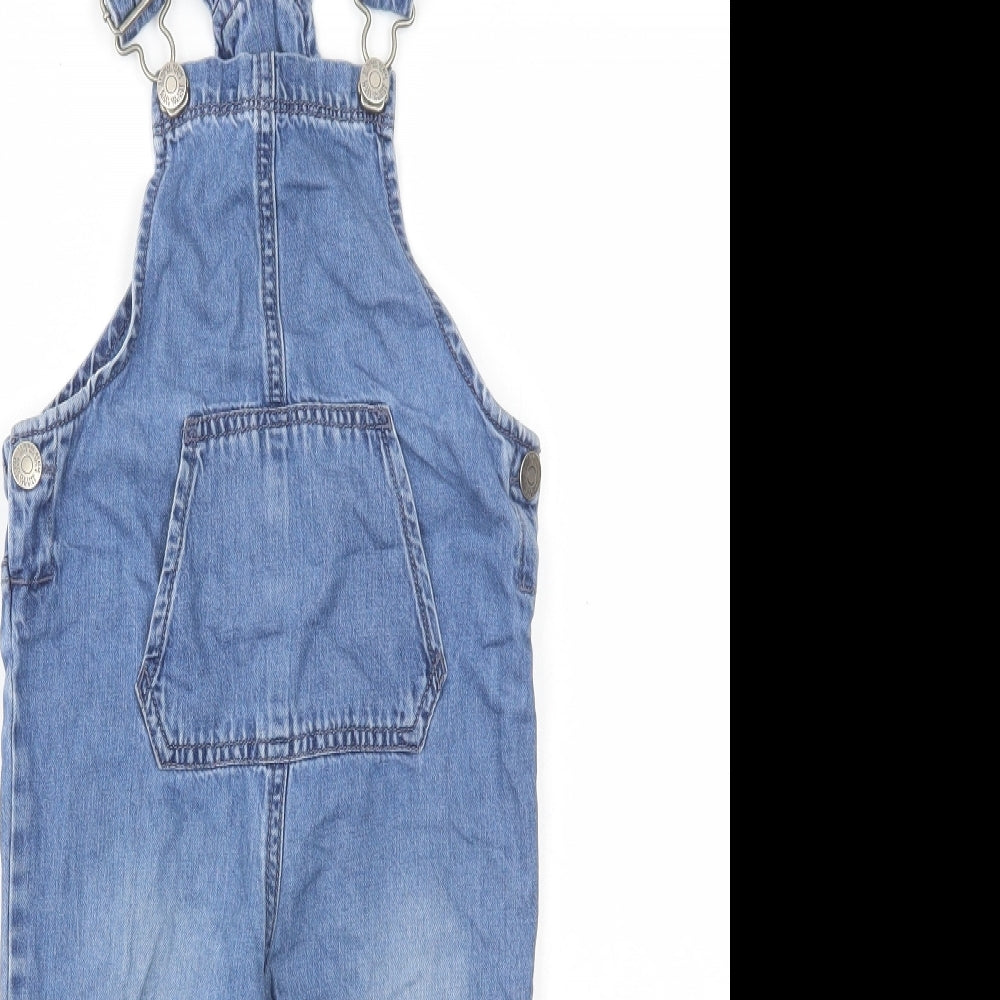 TU Girls Blue Cotton Dungaree One-Piece Size 2-3 Years L12 in Buckle