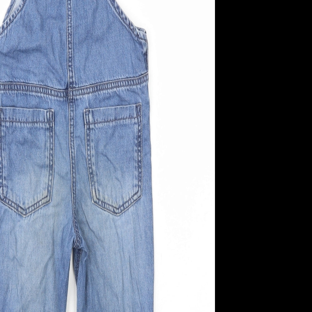 TU Girls Blue Cotton Dungaree One-Piece Size 2-3 Years L12 in Buckle