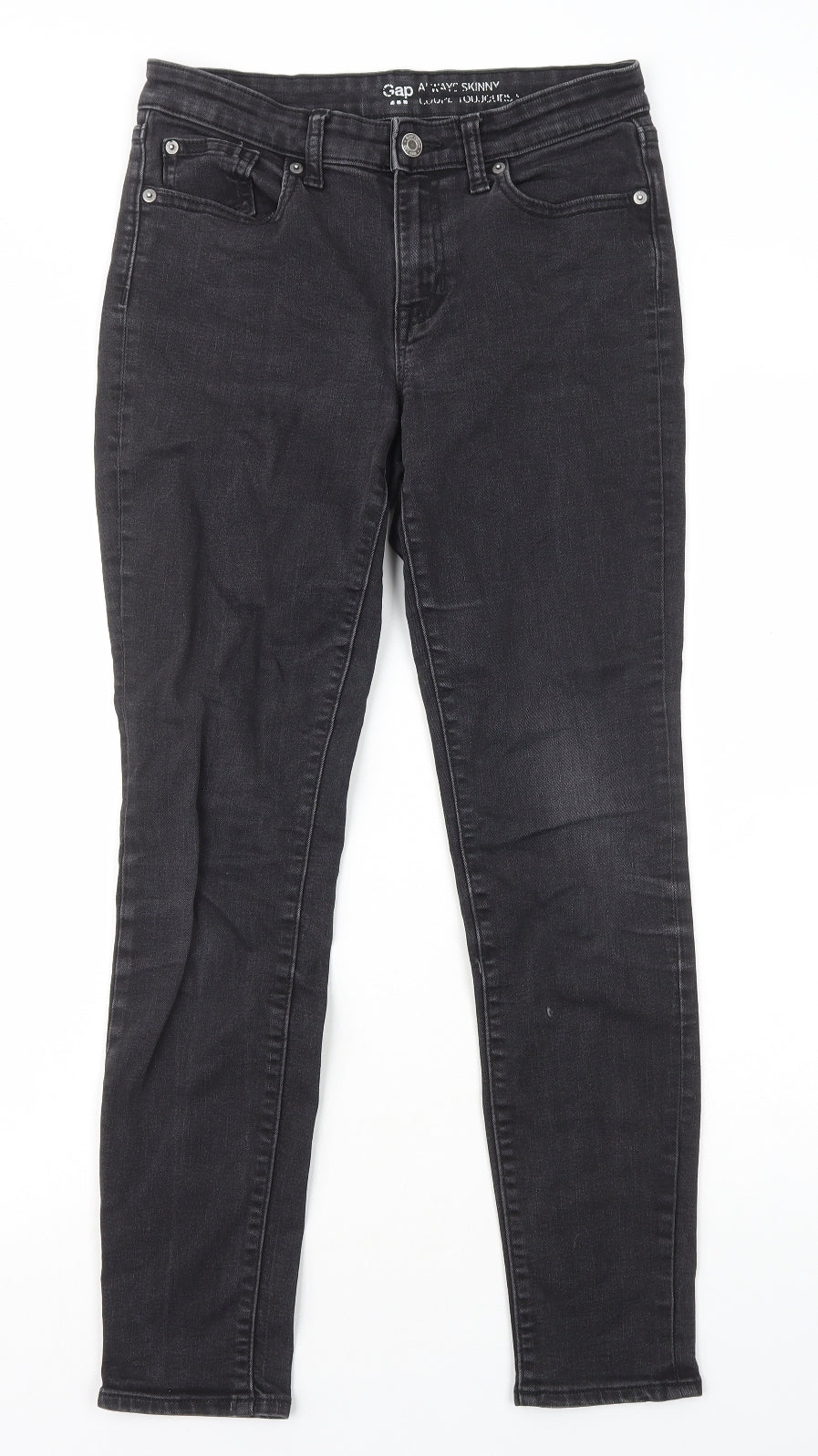 Gap Womens Black Cotton Skinny Jeans Size 8 L28 in Regular Zip