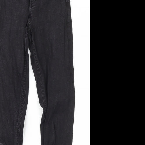 Primark Womens Black Cotton Skinny Jeans Size 6 L27 in Regular Zip