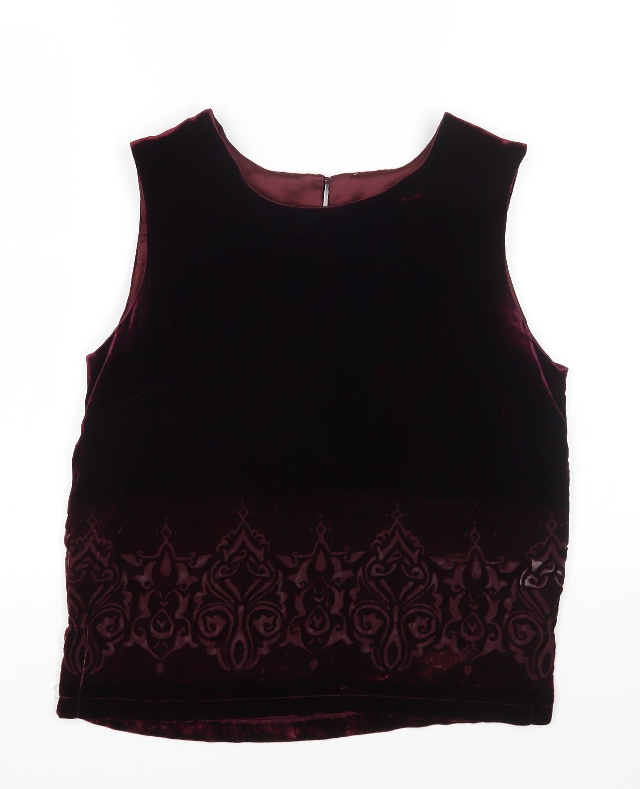 EAST Womens Purple Viscose Basic Tank Size 12 Round Neck