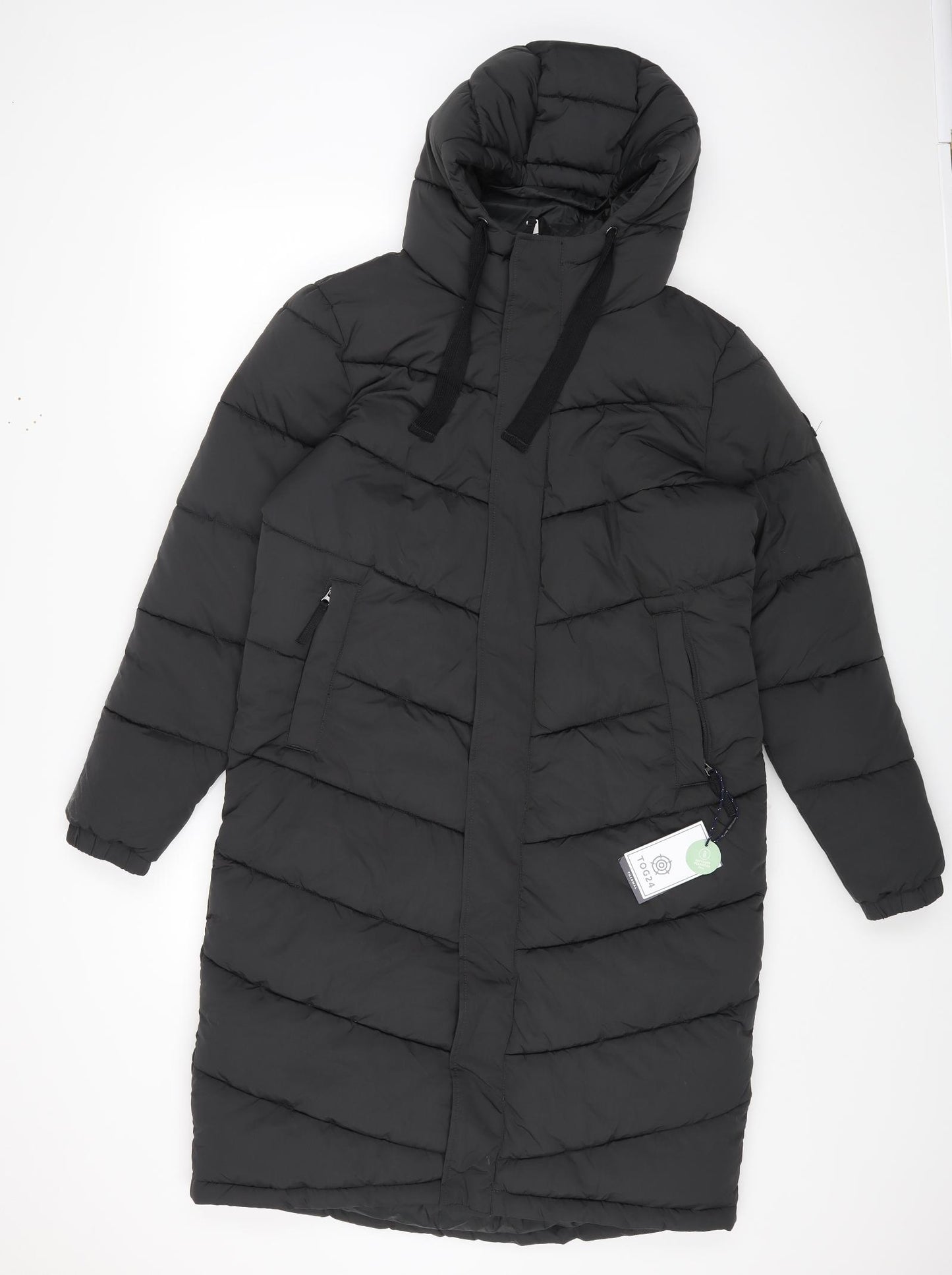 TOG24 Womens Black Windbreaker Coat Size 10 Zip