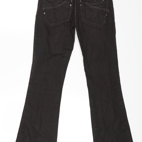 NEXT Womens Brown Cotton Straight Jeans Size 6 L28 in Regular Zip