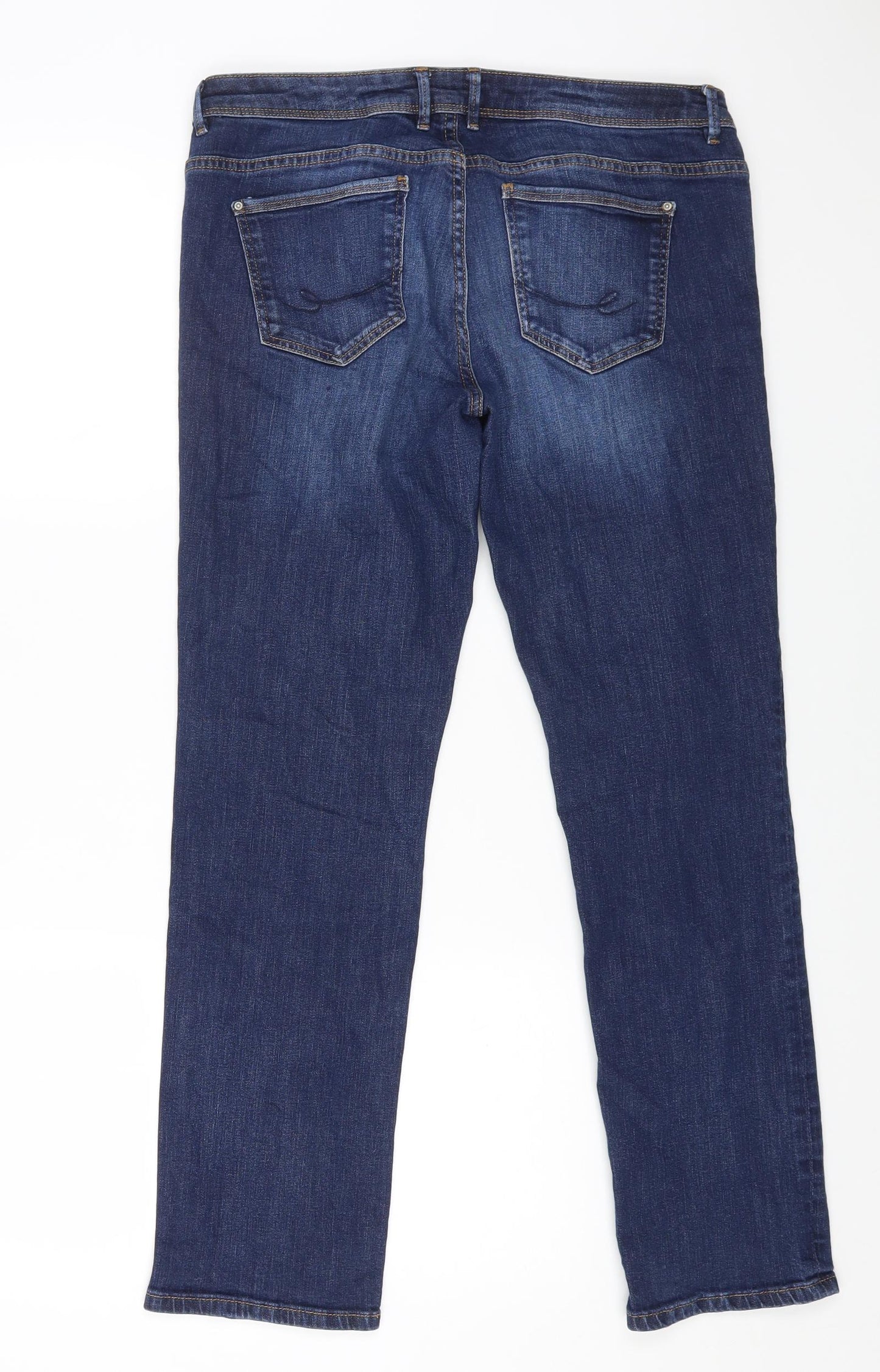 EDC Mens Blue Cotton Straight Jeans Size 31 in L30 in Regular Button