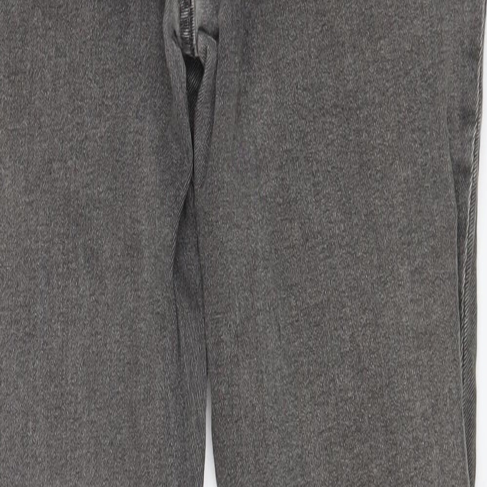SKINNY Mens Grey Cotton Straight Jeans Size 36 in L32 in Regular Button