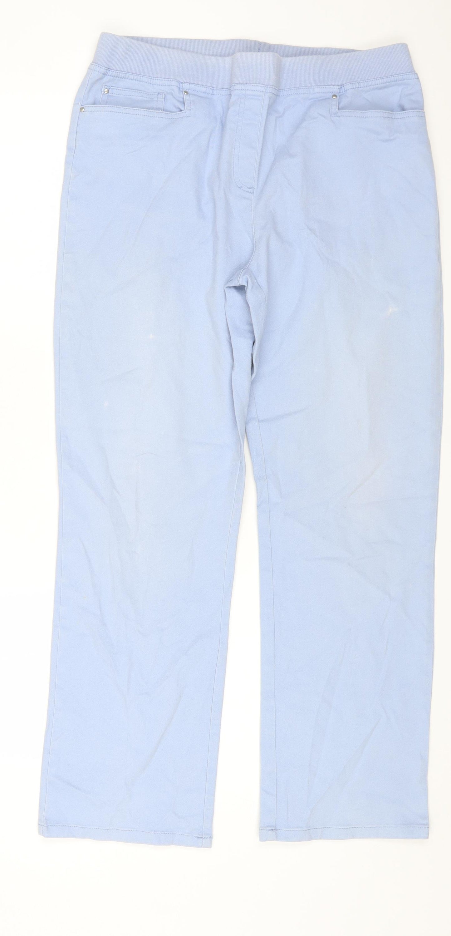 Cotton Traders Womens Blue Cotton Jegging Jeans Size 14 L27 in Regular