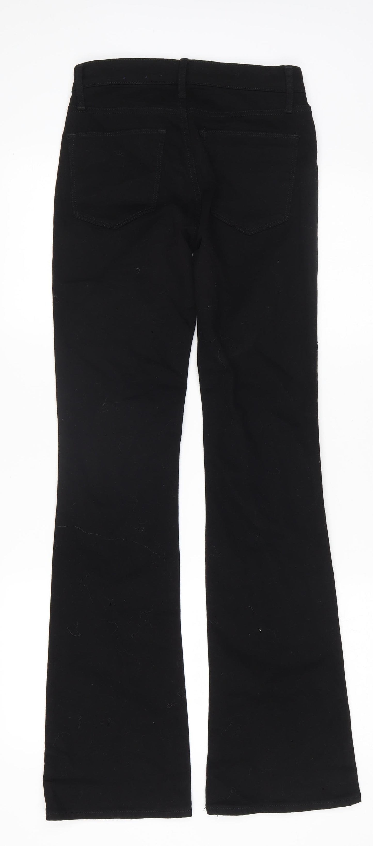 Gap Womens Black Cotton Flared Jeans Size 24 in L31 in Regular Zip