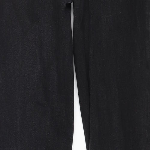 Skinny&Denim Womens Black Cotton Straight Jeans Size 30 in L29 in Regular Zip