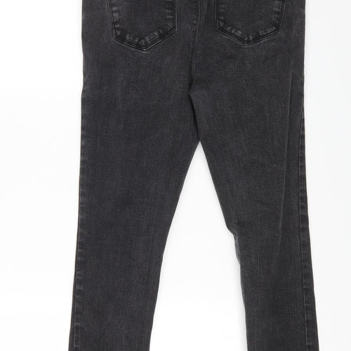 Denim & Co. Womens Black Cotton Skinny Jeans Size 12 L24 in Regular Zip