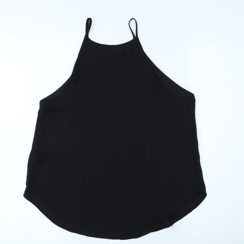 Abercombie&Fitch Womens Black Polyester Camisole Tank Size S Round Neck