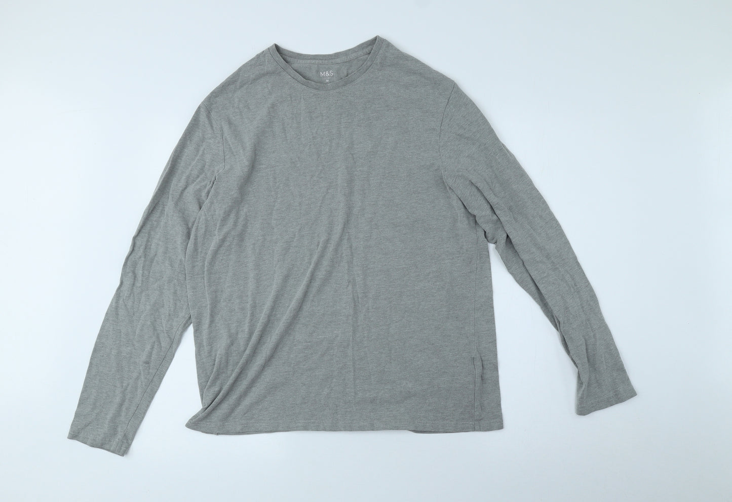 Marks and Spencer Mens Grey Cotton Pullover Sweatshirt Size M