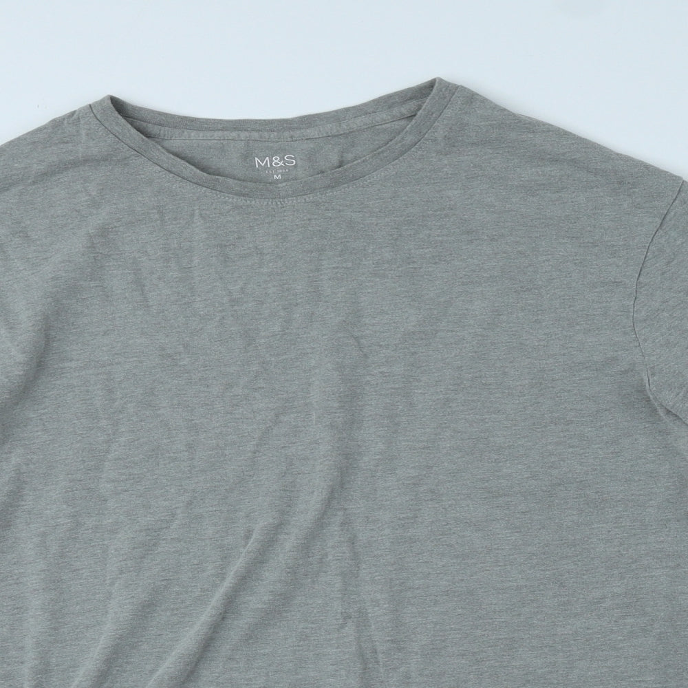 Marks and Spencer Mens Grey Cotton Pullover Sweatshirt Size M