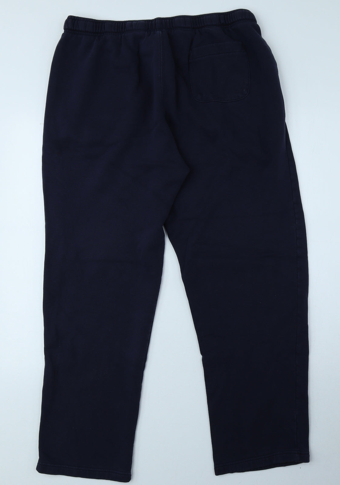 Easy Mens Blue Cotton Jogger Trousers Size XL L27 in Regular Drawstring