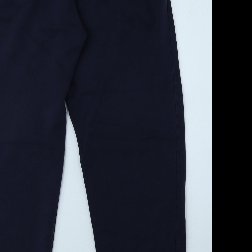 Easy Mens Blue Cotton Jogger Trousers Size XL L27 in Regular Drawstring