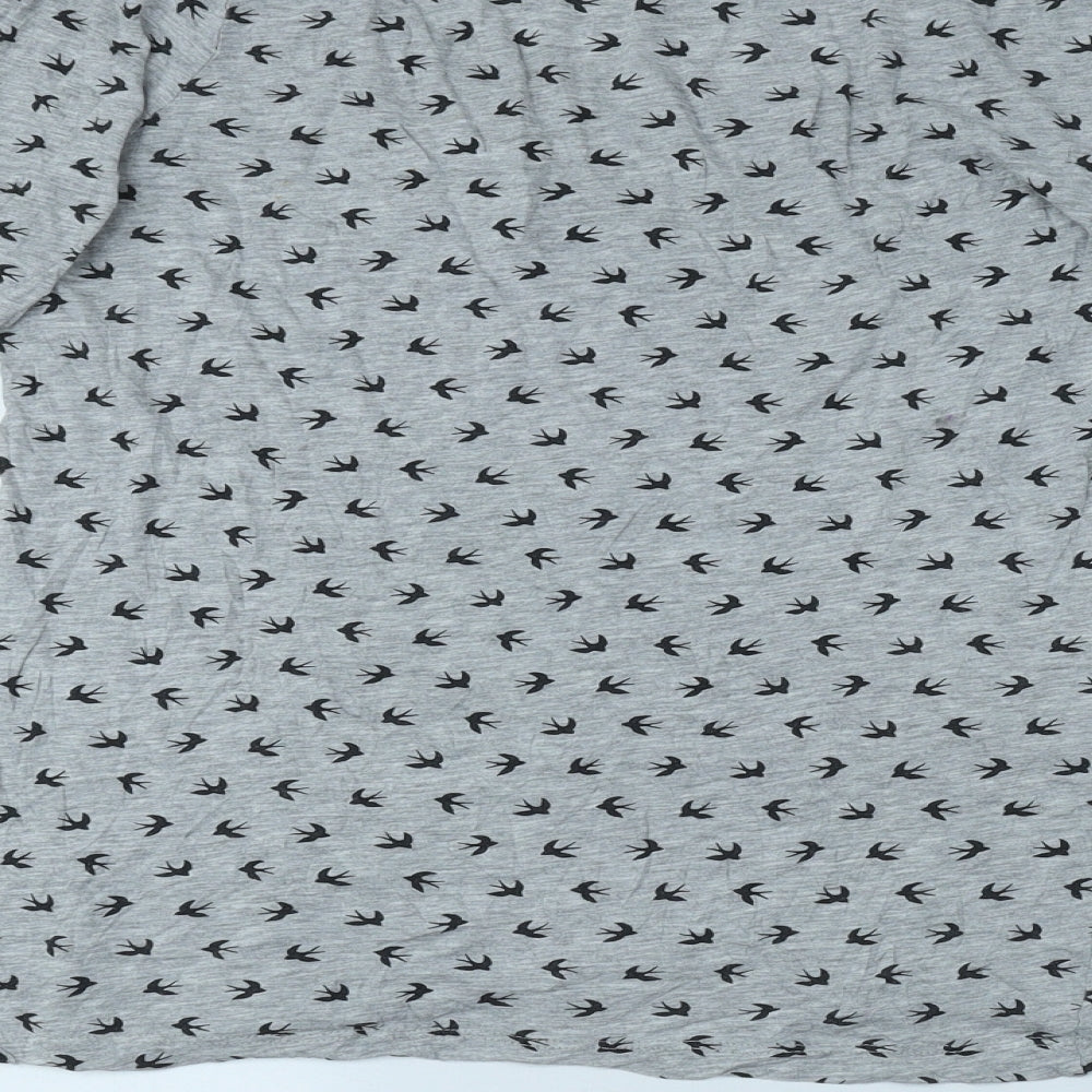 Atmosphere Womens Grey Polyester Jersey T-Shirt Size 16 Scoop Neck - Birds