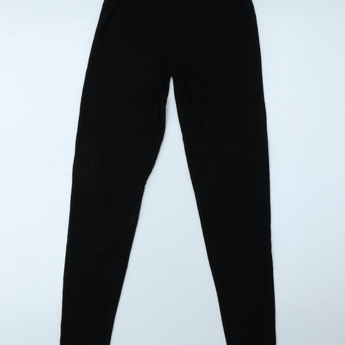 Topshop Girls Black Viscose Jegging Trousers Size 6 Years L25.5 in Regular Pullover