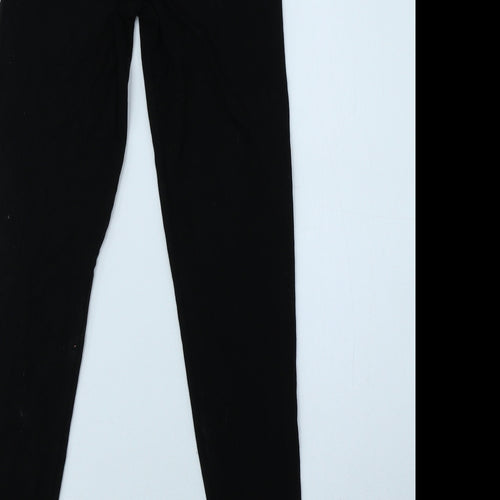 Topshop Girls Black Viscose Jegging Trousers Size 6 Years L25.5 in Regular Pullover