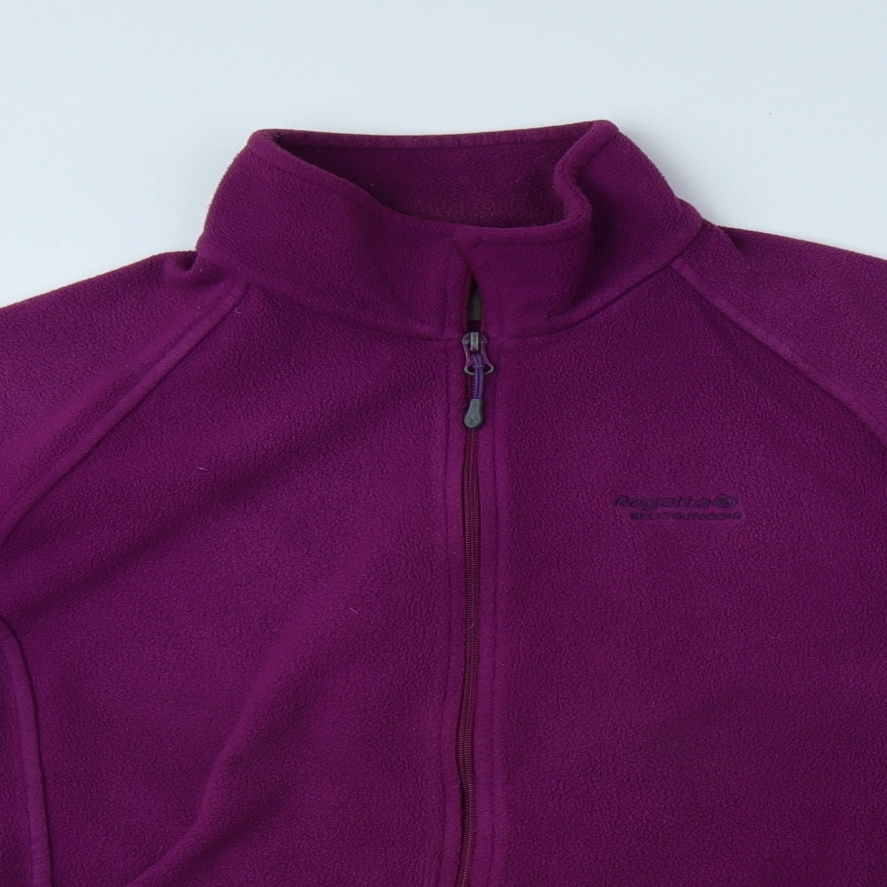 Regatta Womens Purple Jacket Size 12 Zip - Outdoors