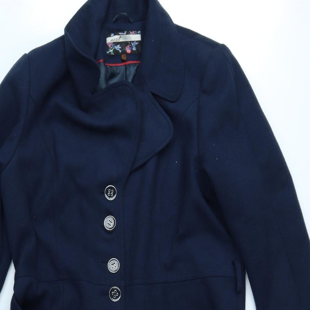 NEXT Mens Blue Military Jacket Coat Size XL Button