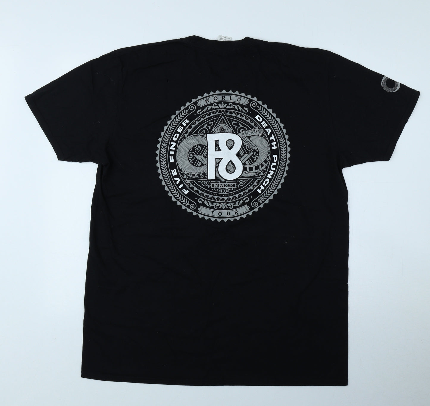 Gildan Mens Black Polyester T-Shirt Size XL Round Neck