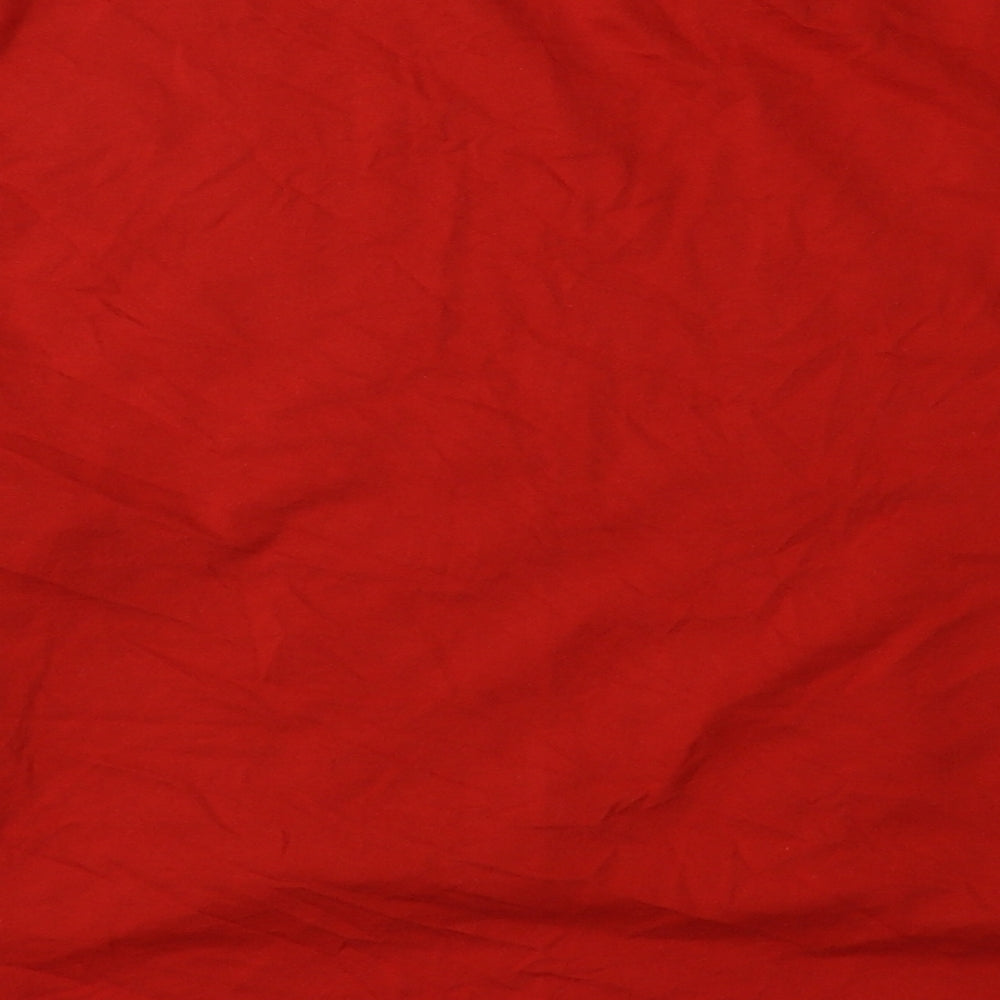Primark Womens Red 100% Cotton Basic T-Shirt Size 6 Round Neck - Size 6-8