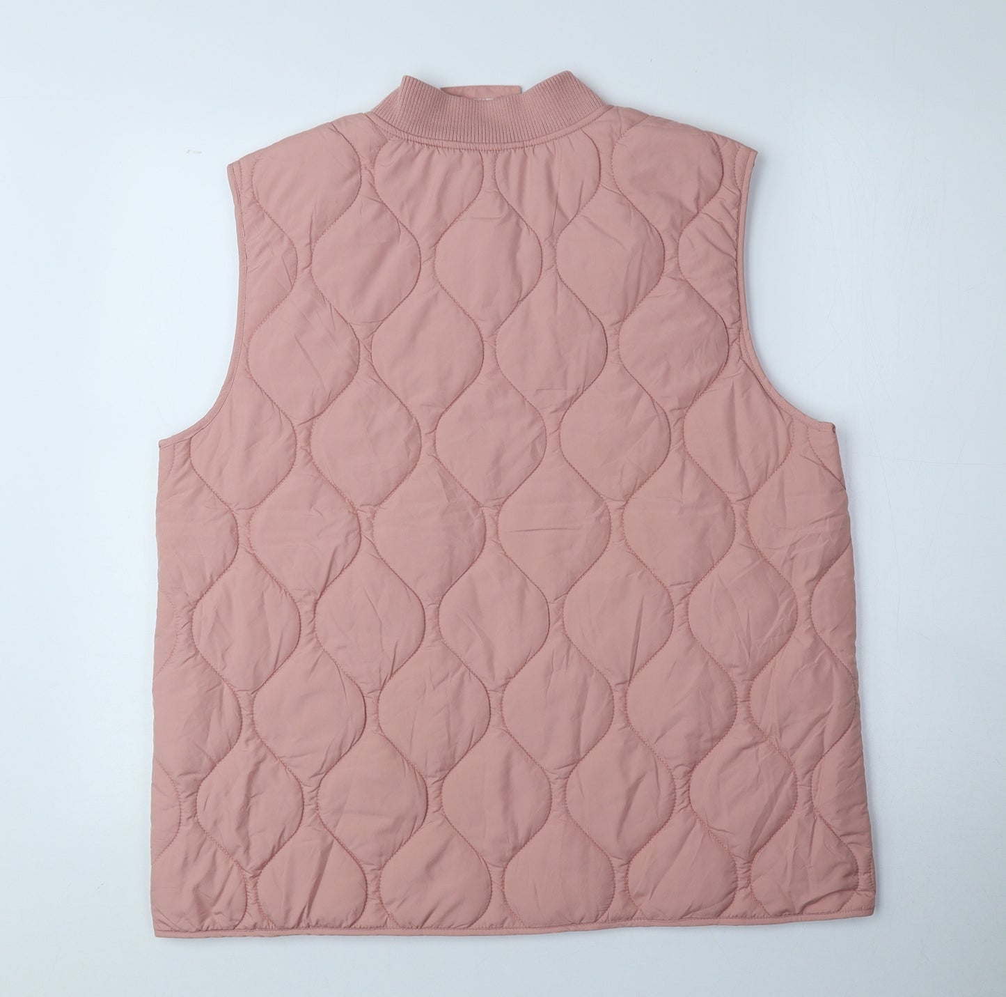 Marks and Spencer Womens Pink Geometric Gilet Waistcoat Size 14 Zip