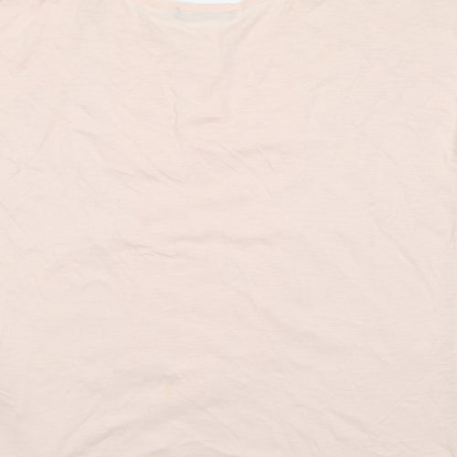 Marks and Spencer Womens Pink Polyester Basic Polo Size 12 Boat Neck