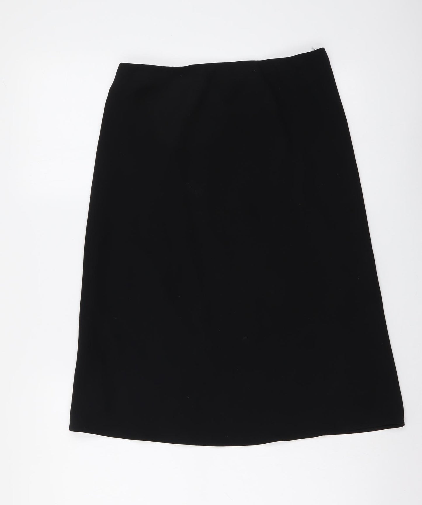 Anne Brooks Womens Black Polyester A-Line Skirt Size 10