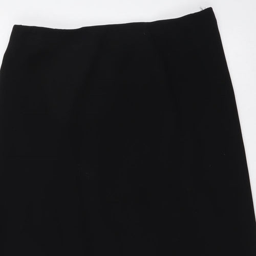 Anne Brooks Womens Black Polyester A-Line Skirt Size 10