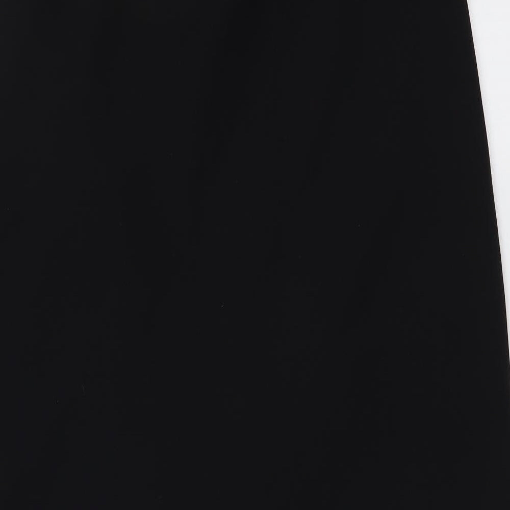 Anne Brooks Womens Black Polyester A-Line Skirt Size 10