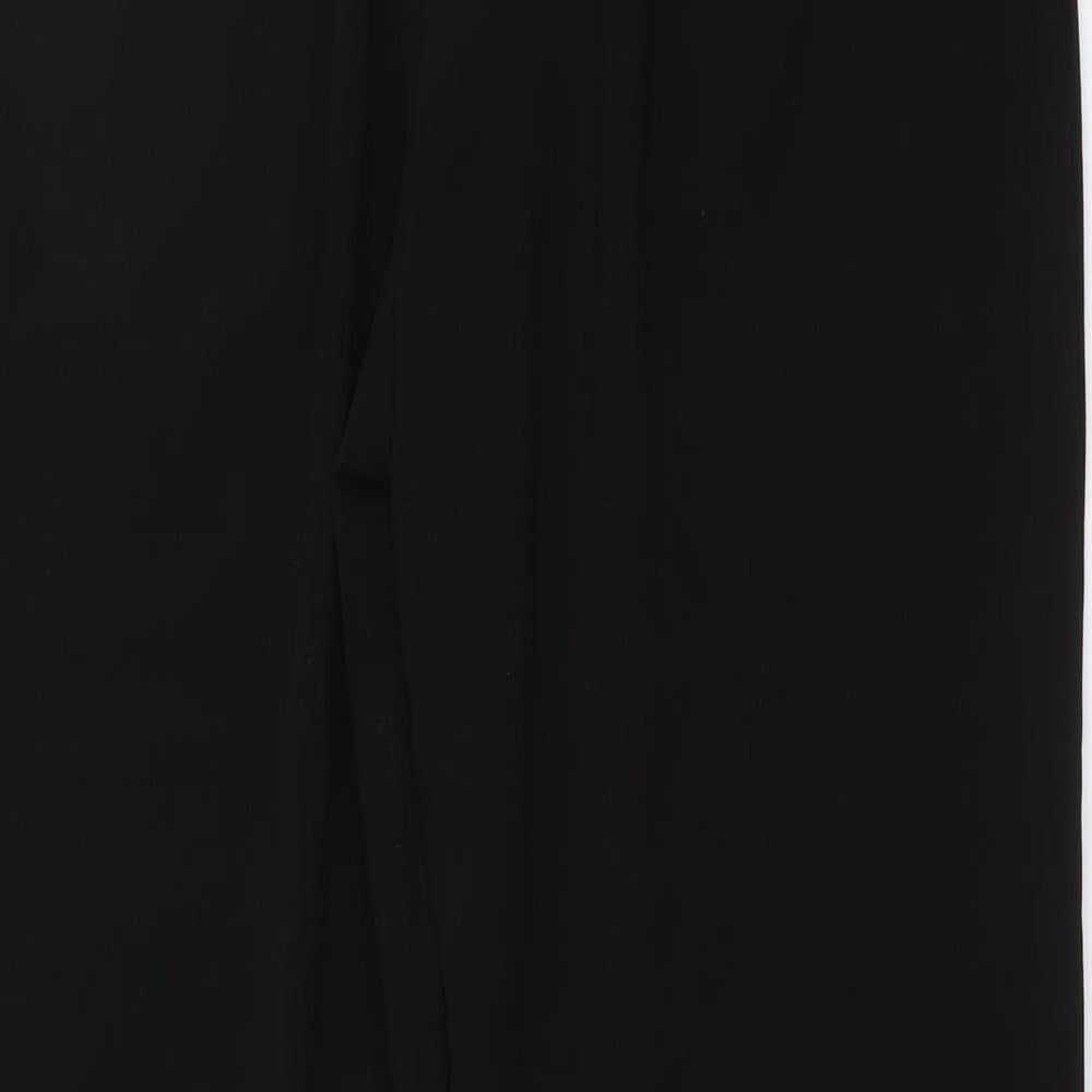Primark Womens Black Polyester Trousers Size 10 L26 in Regular
