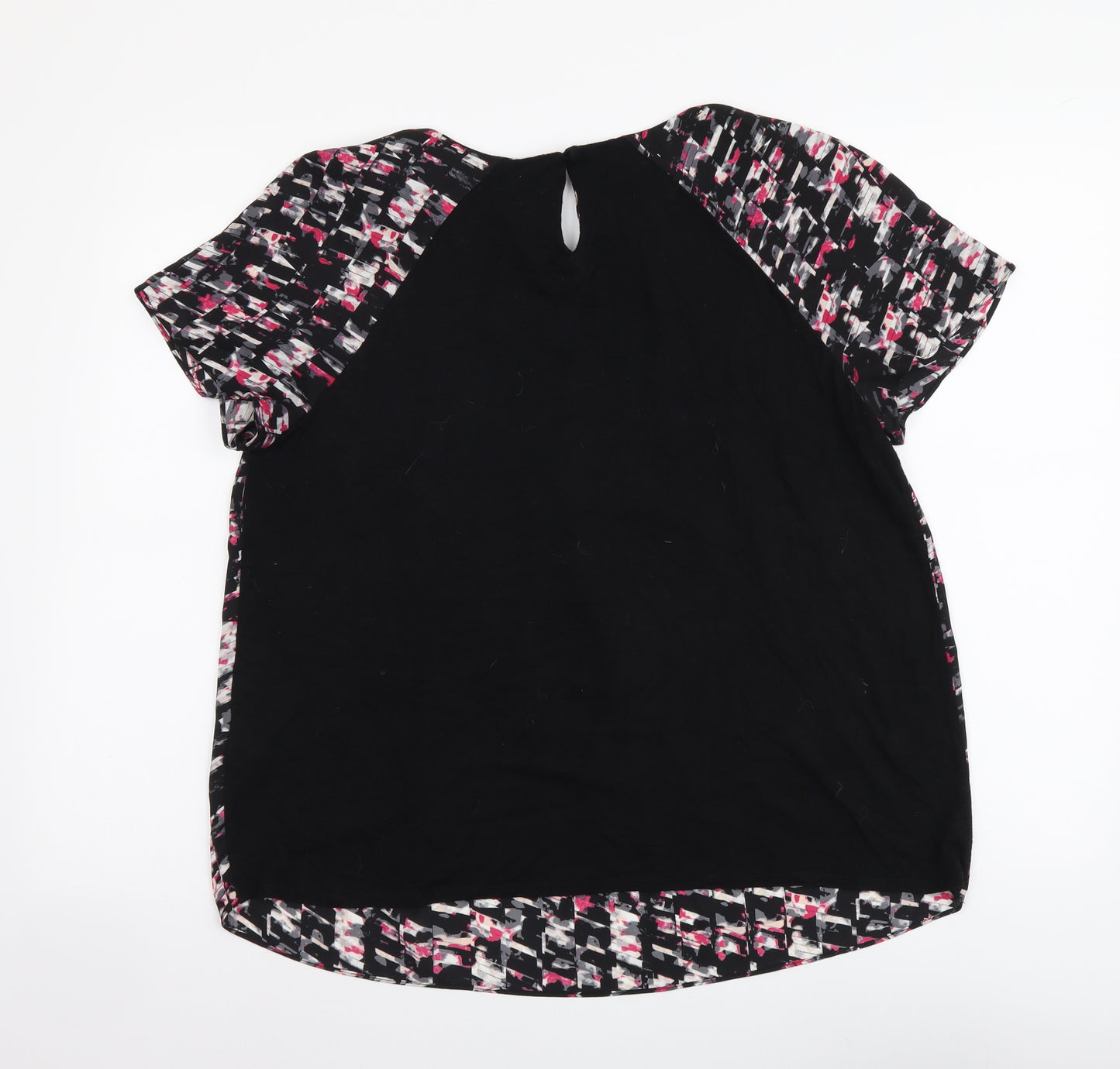 Jasper Conran Womens Multicoloured Geometric Polyester Basic Blouse Size 16 Round Neck