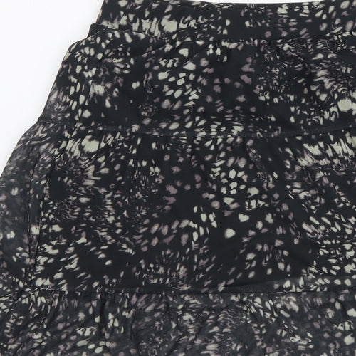 NEXT Womens Black Geometric Polyester A-Line Skirt Size 6