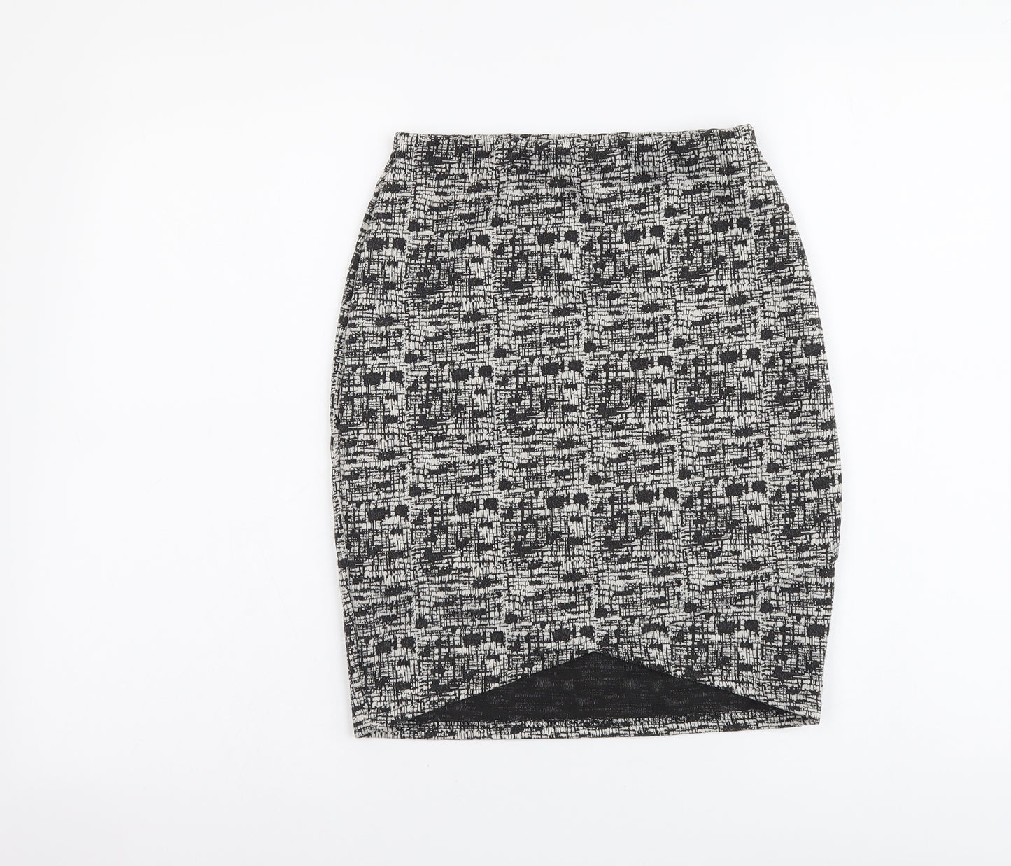 Miss Selfridge Womens Black Geometric Polyester Mini Skirt Size 6