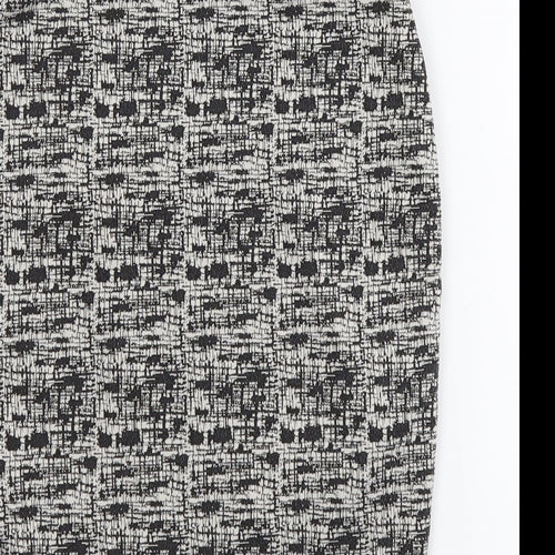 Miss Selfridge Womens Black Geometric Polyester Mini Skirt Size 6