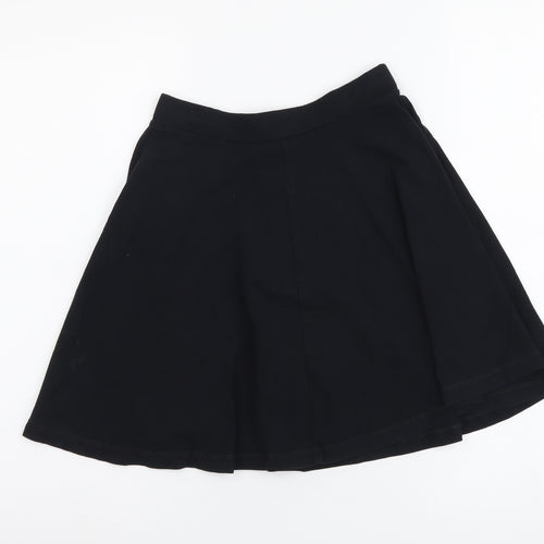 Topshop Womens Blue Cotton Skater Skirt Size 8